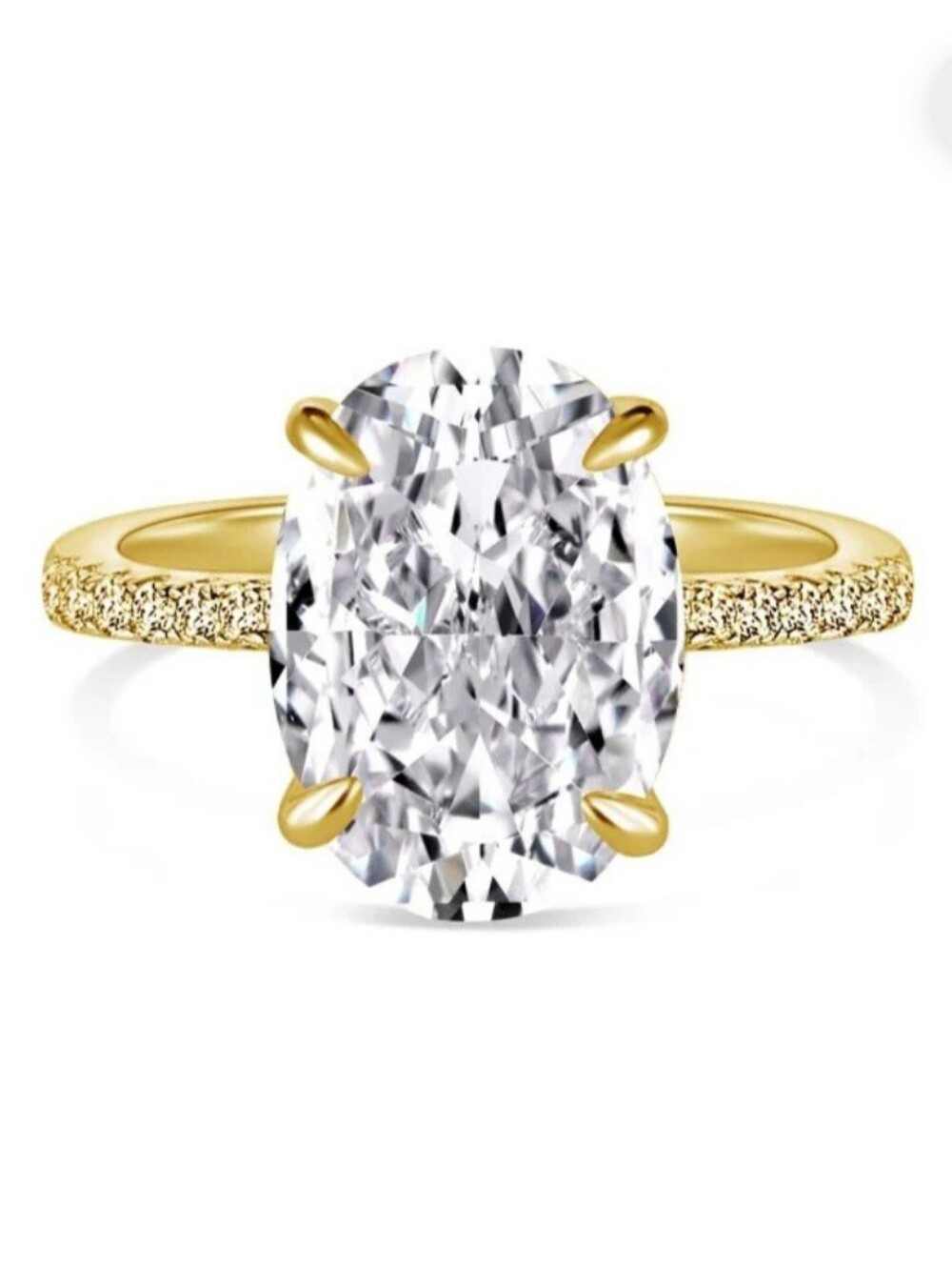 Luxe Emporium Gold 5CT Solitaire Ring